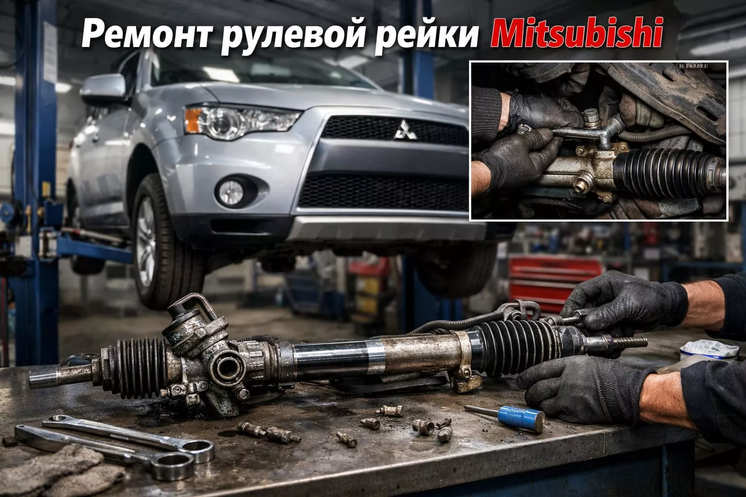 Ремонт рулевой рейки Mitsubishi в Томске